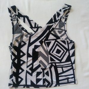Tribal Print Crop Top